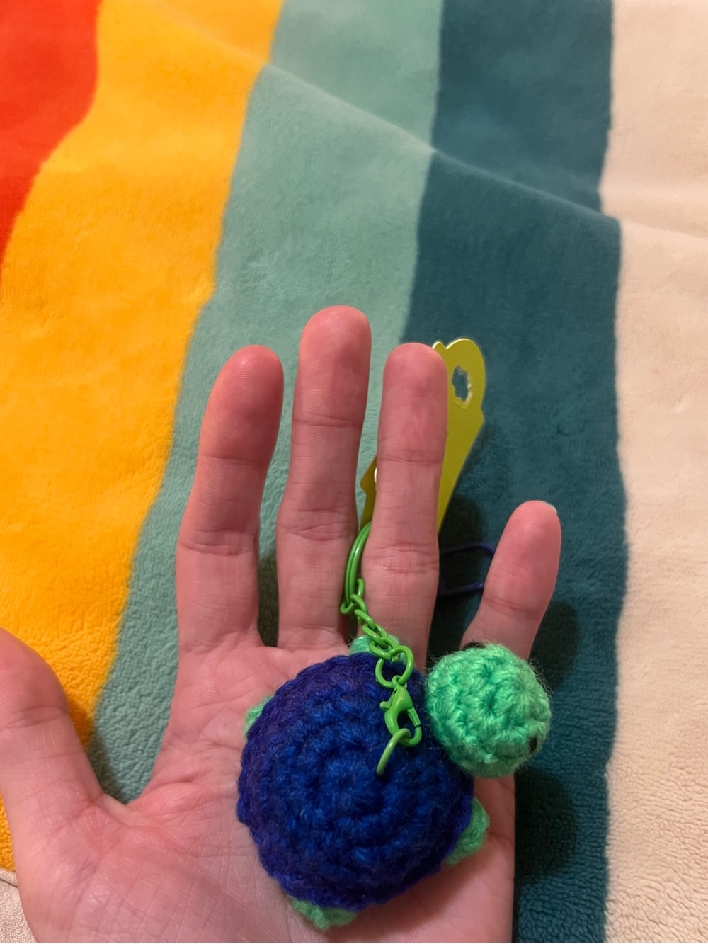 Crocheted Turtle Keychain 🐢 - Picture 7 of 8